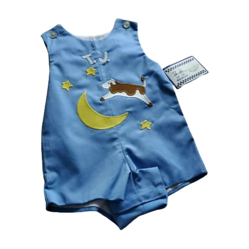 NWT Kelly's Kids Monogramed T.J. Shortalls - Size 3